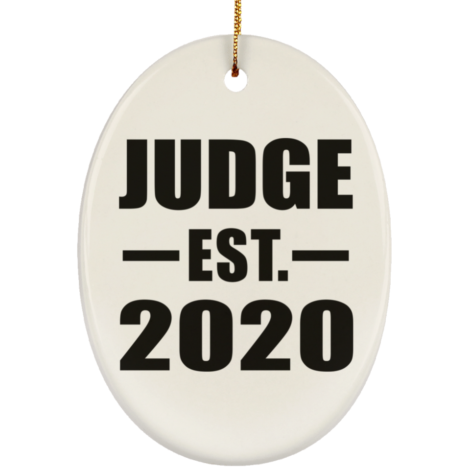 Judge Established EST. 2020 - Oval Ornament