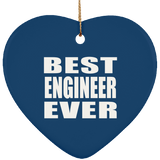 Best Engineer Ever - Heart Ornament