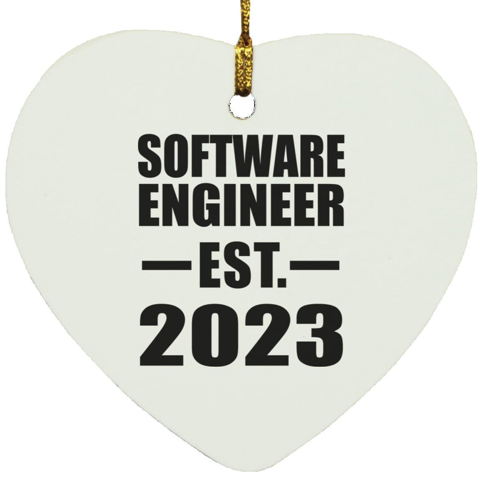 Software Engineer Established EST. 2023 - Heart Ornament