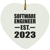Software Engineer Established EST. 2023 - Heart Ornament