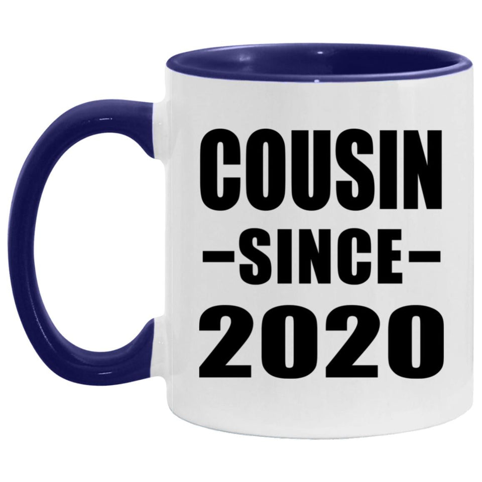Cousin Since 2020 - 11oz Accent Mug Purple