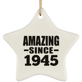 79th Birthday Amazing Since 1945 - Star Ornament