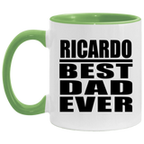 Ricardo Best Dad Ever - 11oz Accent Mug Green