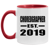 Choreographer Established EST. 2019 - 11oz Accent Mug Red