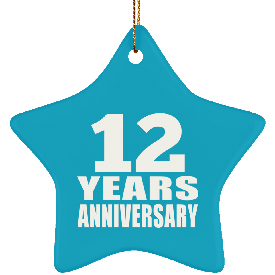 12th Anniversary 12 Years - Star Ornament