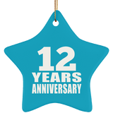 12th Anniversary 12 Years - Star Ornament