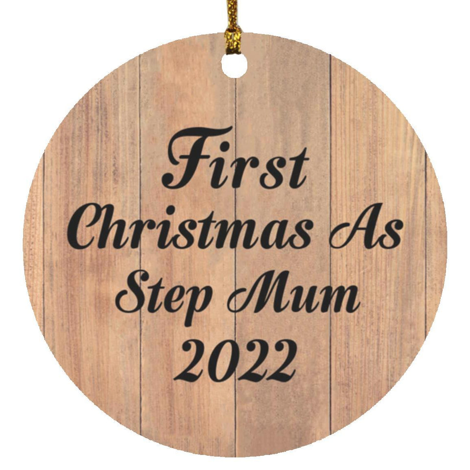 First Christmas As Step Mum 2022 - Circle Ornament C