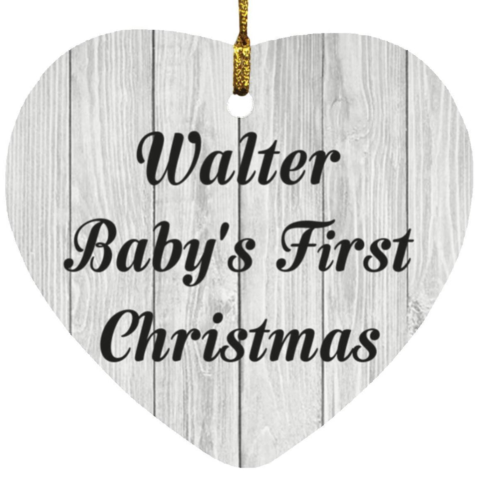 Walter Baby's First Christmas - Heart Ornament F