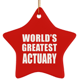 World's Greatest Actuary - Star Ornament