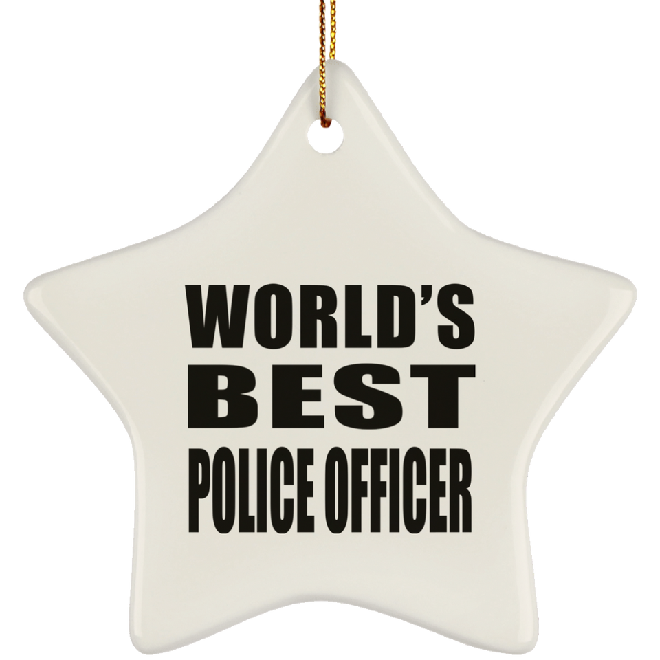 World's Best Police Officer - Star Ornament