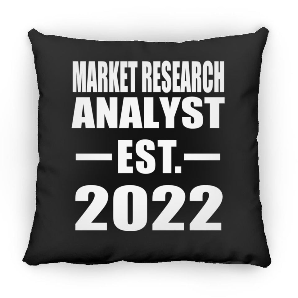 Market Research Analyst Established EST. 2022 - Throw Pillow Black
