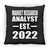 Market Research Analyst Established EST. 2022 - Throw Pillow Black