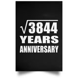 62nd Anniversary Square Root of 3844 Years Anniversary - Poster Portrait
