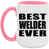Best Welder Ever - 15oz Accent Mug Pink
