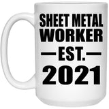 Sheet Metal Worker Established EST. 2021 - 15oz Coffee Mug