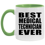 Best Medical Technician Ever - 11oz Accent Mug Green