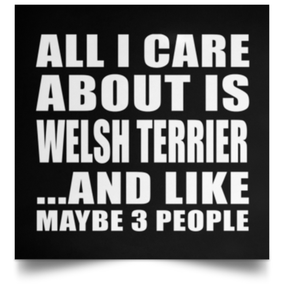All I Care About Is Welsh Terrier - Poster Square