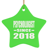 Psychologist Since 2018 - Star Ornament