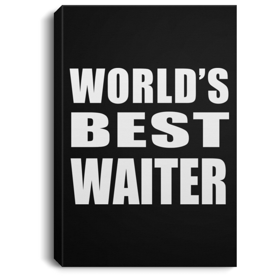 World's Best Waiter - Canvas Portrait