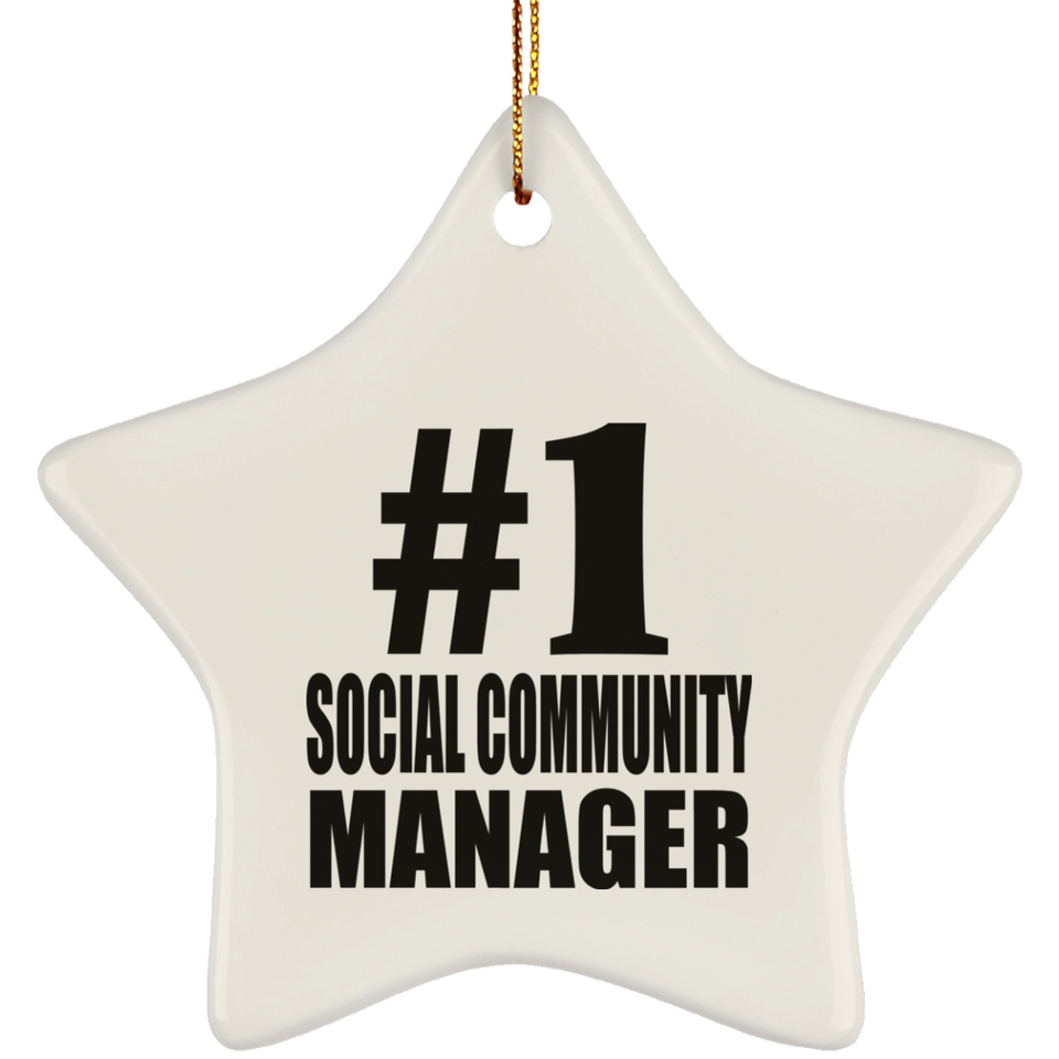 Number One #1 Social Community Manager - Star Ornament