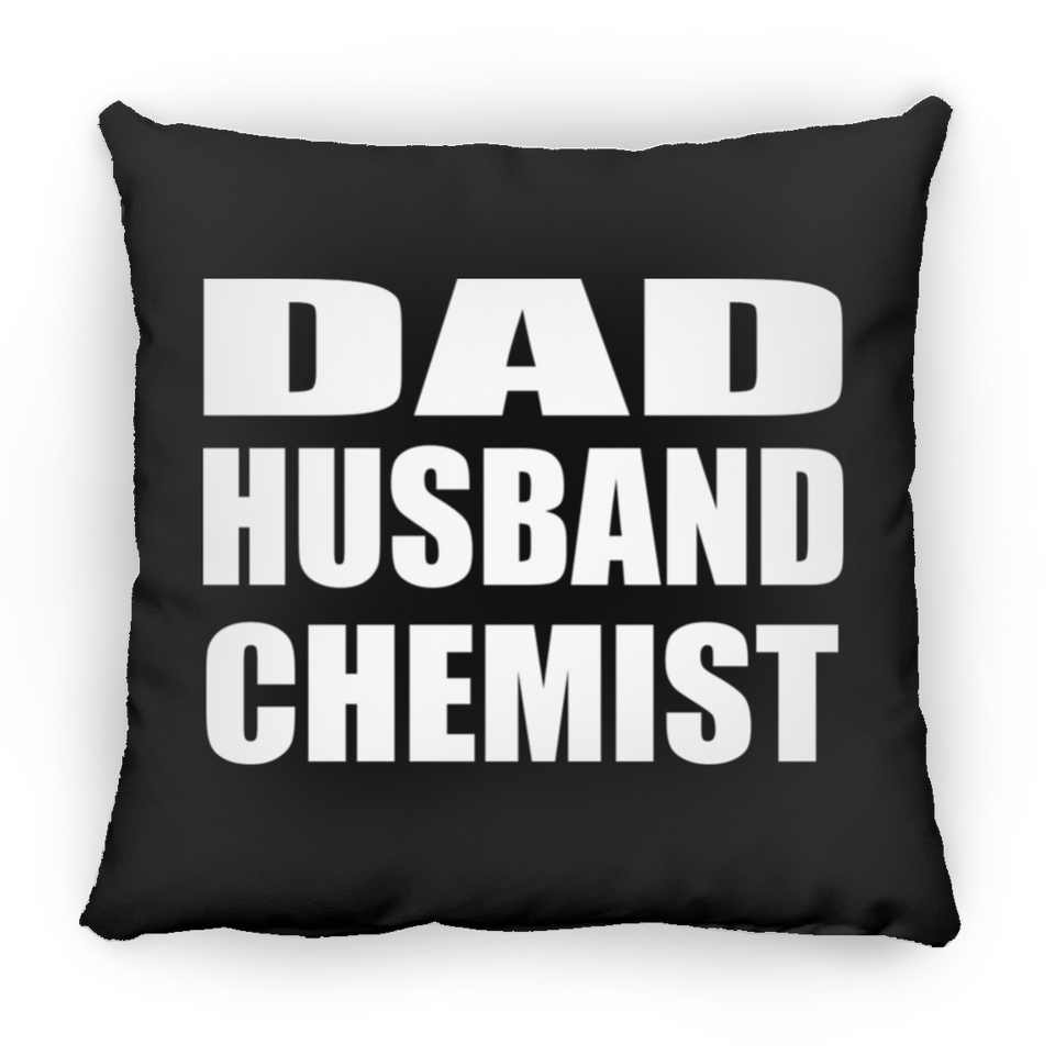 Dad Husband Chemist - Throw Pillow Black