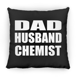 Dad Husband Chemist - Throw Pillow Black