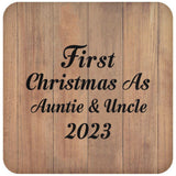 First Christmas As Auntie & Uncle 2023 - Drink Coaster C