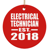 Electrical Technician Established EST. 2018 - Circle Ornament