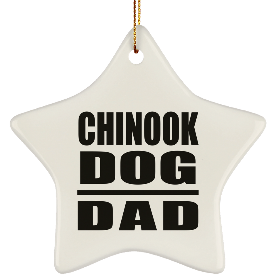 Chinook Dog Dad - Star Ornament