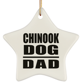 Chinook Dog Dad - Star Ornament