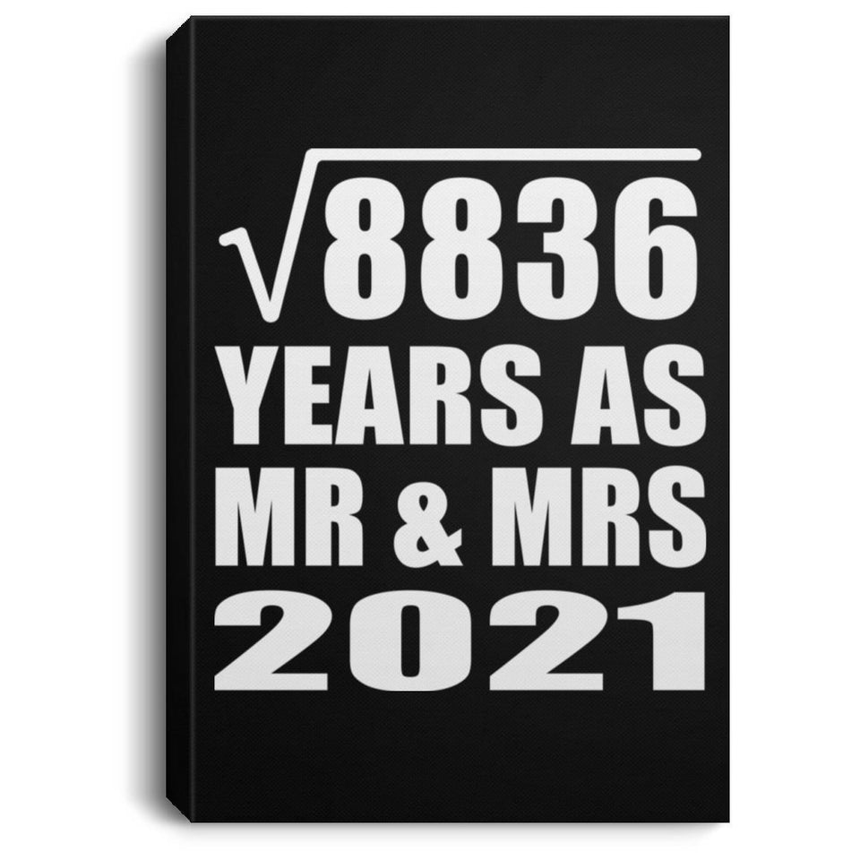 94th Anniversary Square Root of 8836 Years As Mr & Mrs 2021 - Canvas Portrait