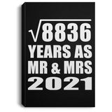 94th Anniversary Square Root of 8836 Years As Mr & Mrs 2021 - Canvas Portrait