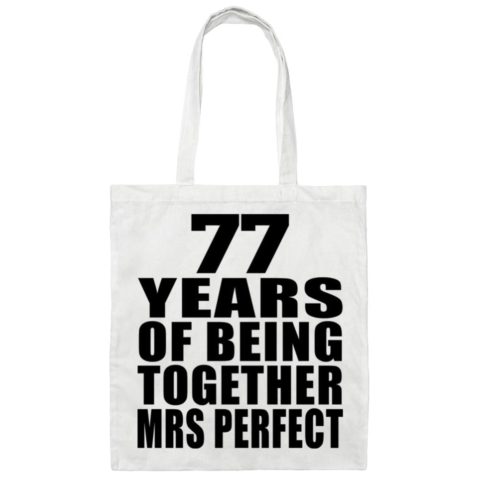 77th Anniversary 77 Years Of Being Mrs Perfect - Tote Bag White