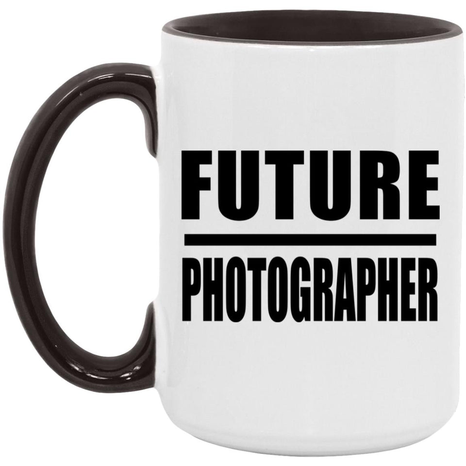 Future Photographer - 15oz Accent Mug Black