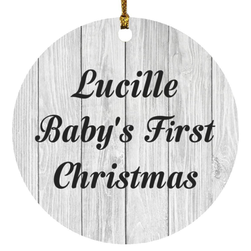 Lucille Baby's First Christmas - Circle Ornament F