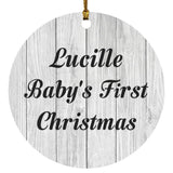 Lucille Baby's First Christmas - Circle Ornament F