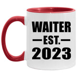 Waiter Established EST. 2023 - 11oz Accent Mug Red