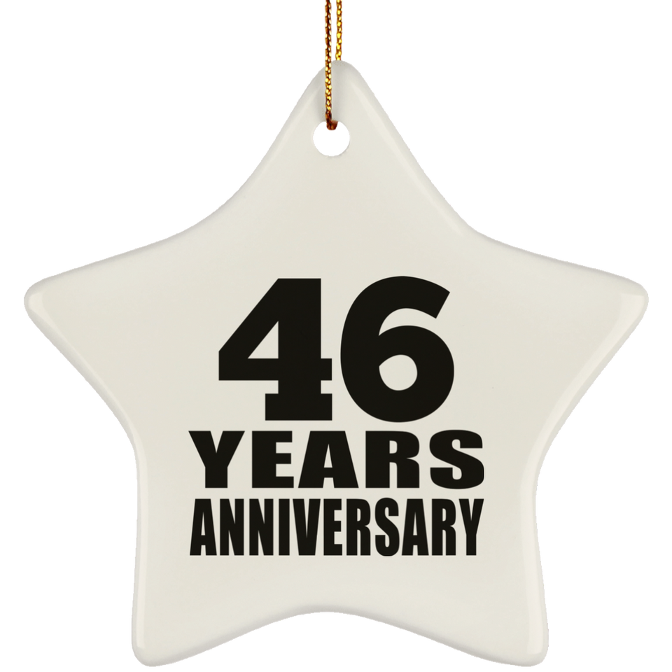 46th Anniversary 46 Years - Star Ornament