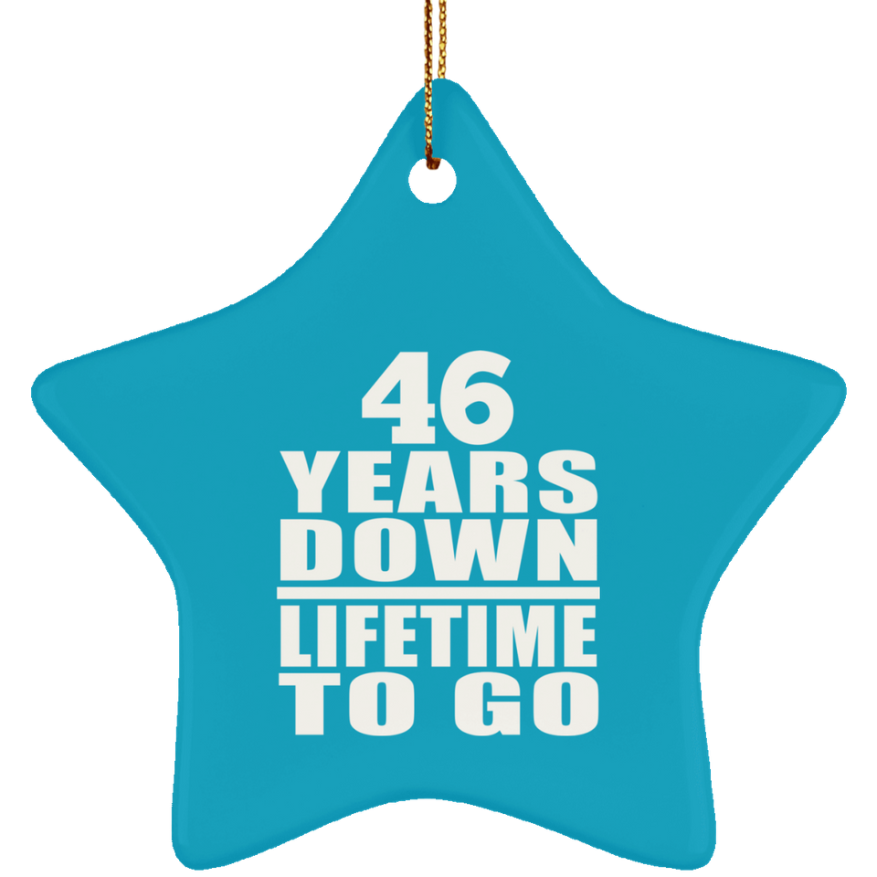 46th Anniversary 46 Years Down Lifetime To Go - Star Ornament
