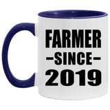 Farmer Since 2019 - 11oz Accent Mug Purple