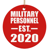 Military Personnel Established EST. 2020 - Circle Ornament