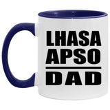 Lhasa Apso Dad - 11oz Accent Mug Purple