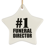 Number One #1 Funeral Director - Star Ornament