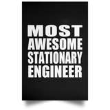 Most Awesome Stationary Engineer - Poster Portrait
