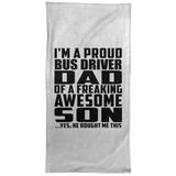 Proud Bus Driver Dad Of Awesome Son - Hand Towel