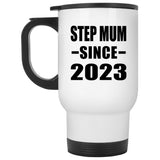 Step Mum Since 2023 - White Travel Mug