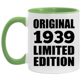 85th Birthday Original 1939 Limited Edition - 11oz Accent Mug Green