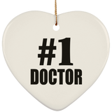 Number One #1 Doctor - Heart Ornament