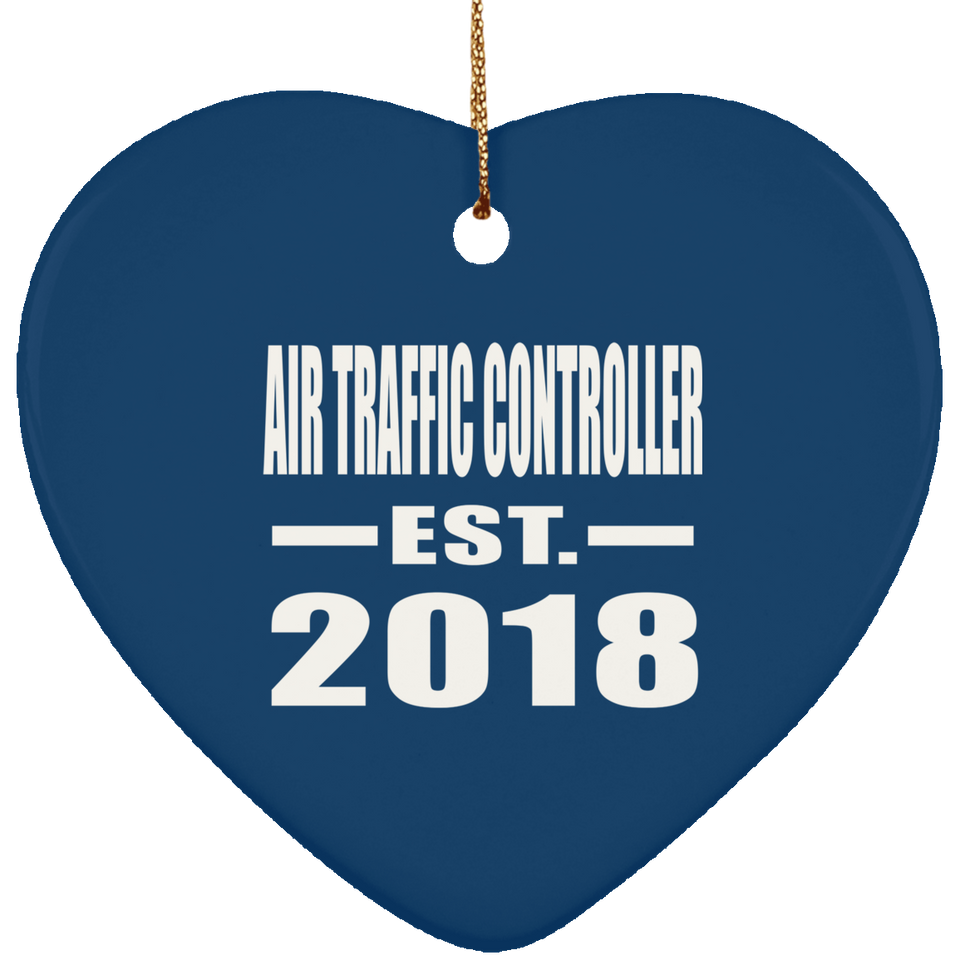 Air Traffic Controller Established EST. 2018 - Heart Ornament