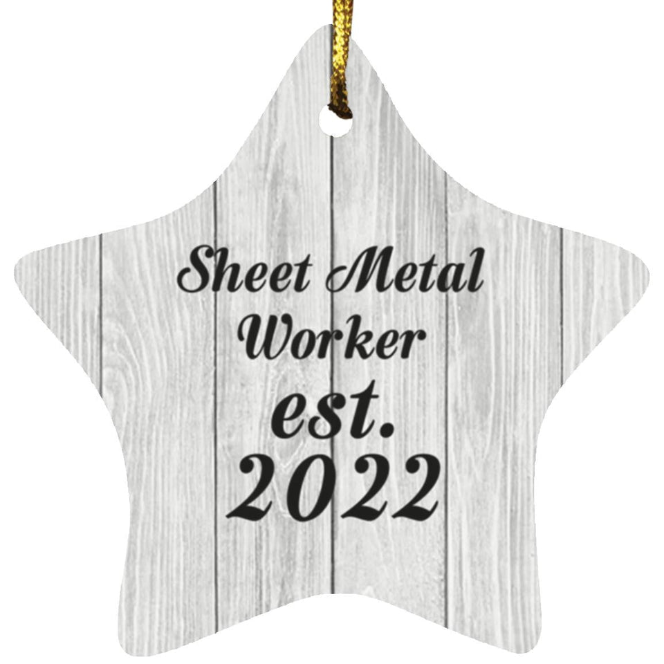 Sheet Metal Worker Established Est. 2022 - Star Ornament F